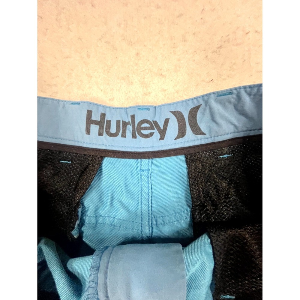 Hurley Hybrid Walk Shorts Mens 34 Light Blue Stretch Mid‎ Rise Performance Golf - Picture 4 of 10